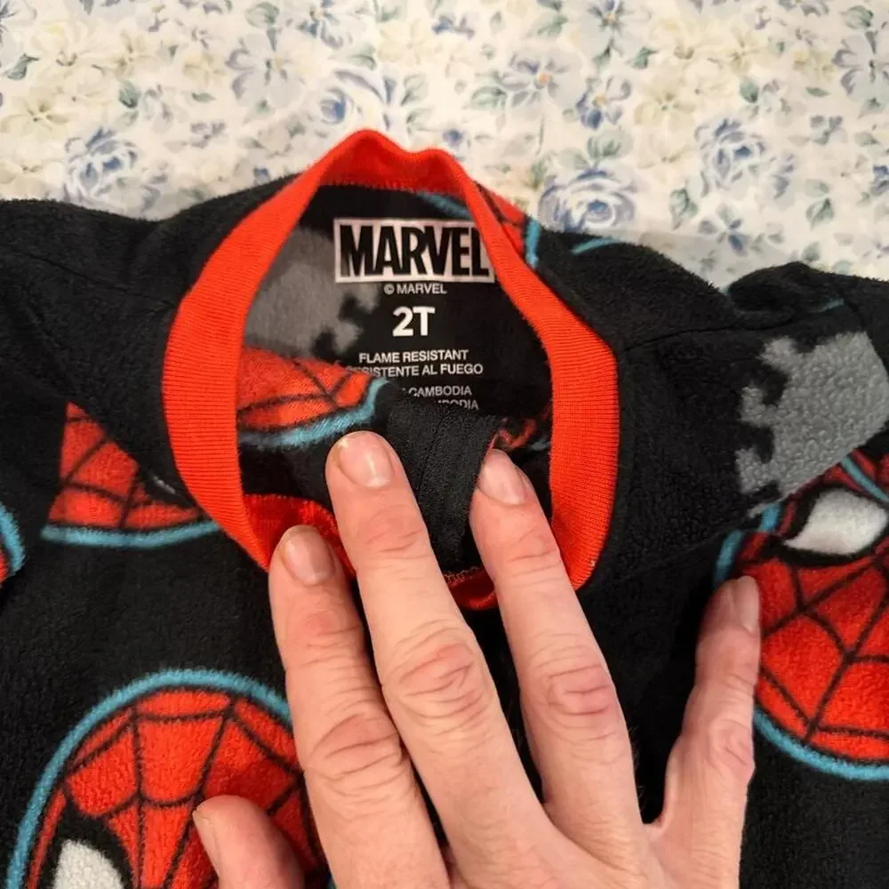 Marvel spider man fleece footless pajamas
